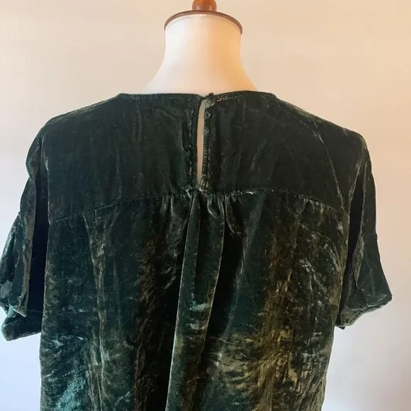 [Madewell] Green Velvet Blouse - Size Medium - Picture 4 of 6
